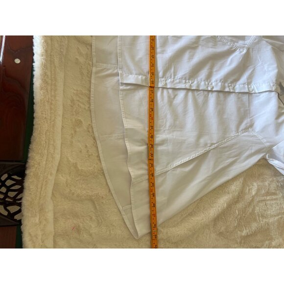 Ellen Tracy White Button-Down Tunic Blouse Long Sleeve Flowy Shirt S - Picture 6 of 7